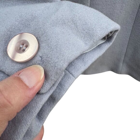 Jacqueline Ferrar Vintage Womens Wool Cashmere Blend Gray Blazer Jacket 12 - Picture 4 of 13